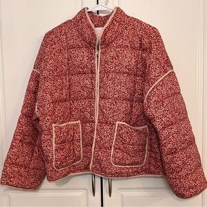 Entro Shia Jacket, Floral Reddish Pink - Size Medium